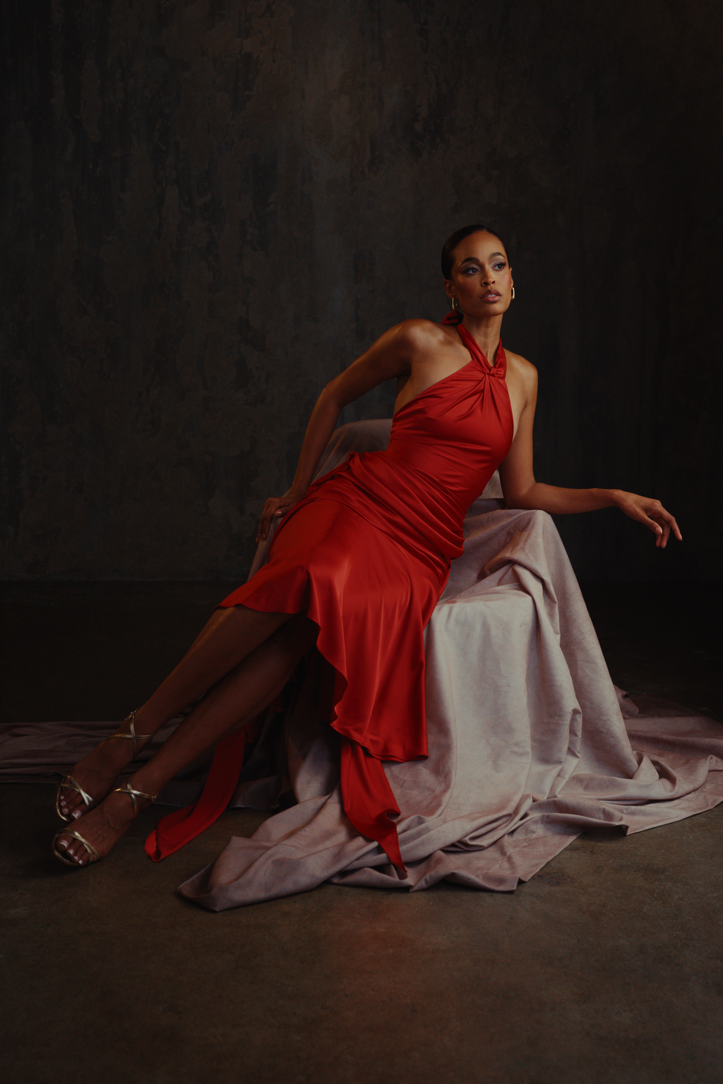 Silk Satin Red Dress