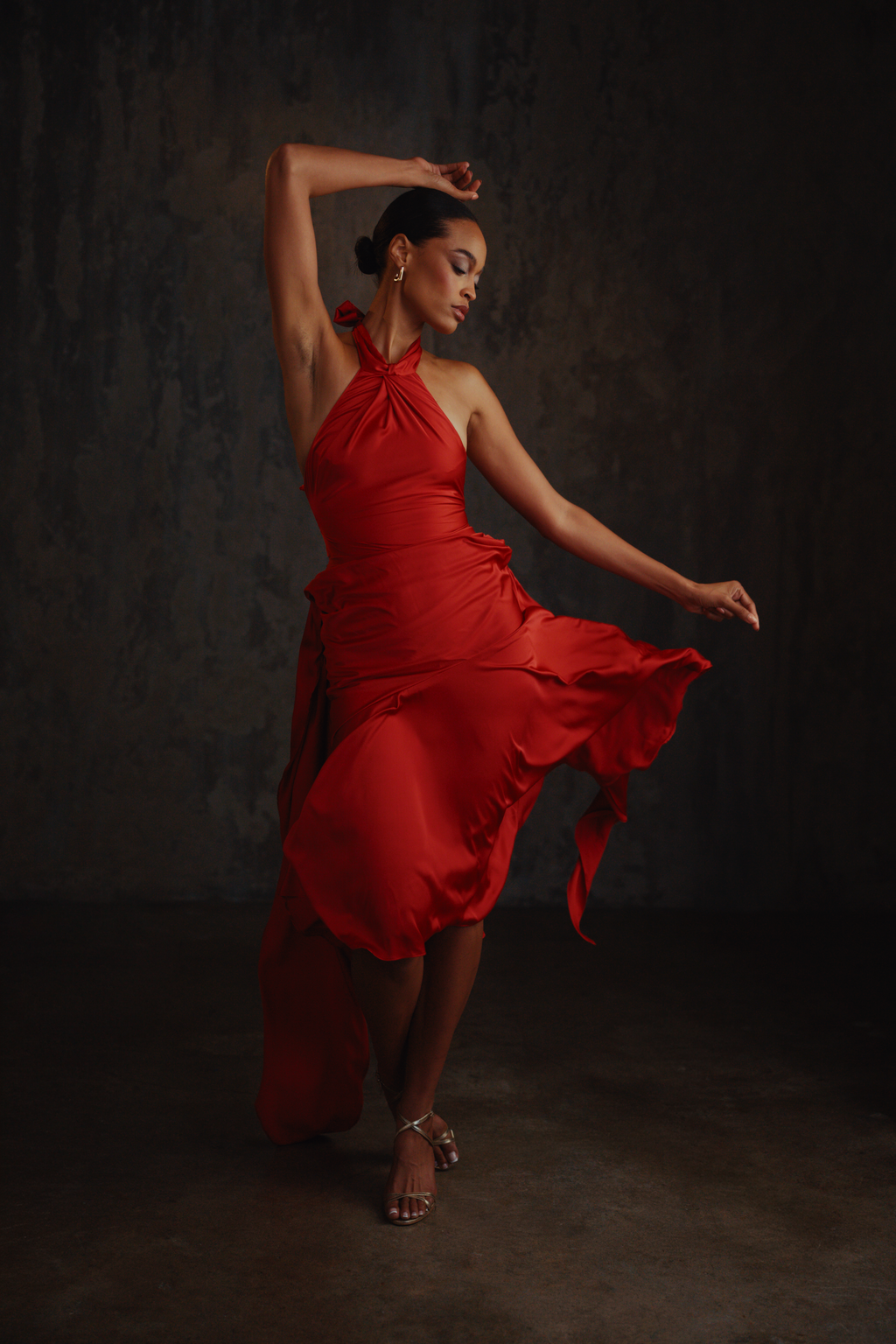 Silk Satin Red Dress